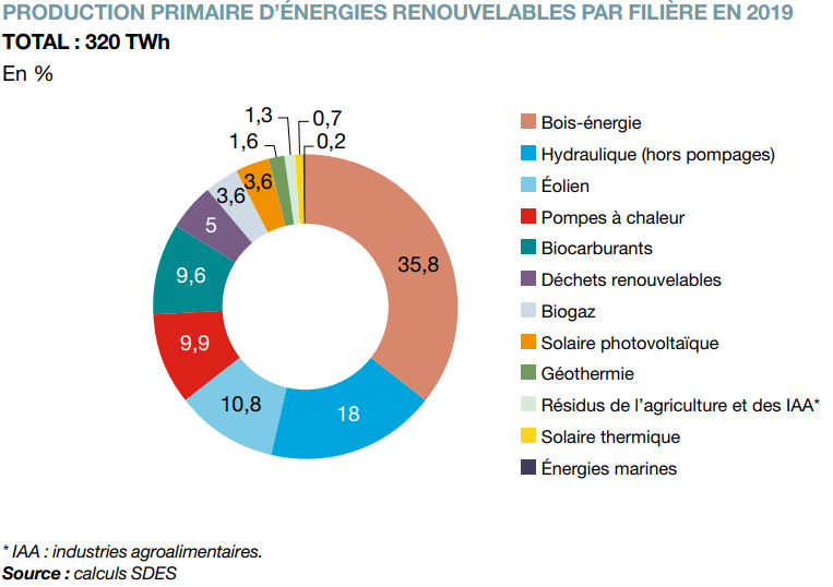 Production primaire EnR 2019 FR